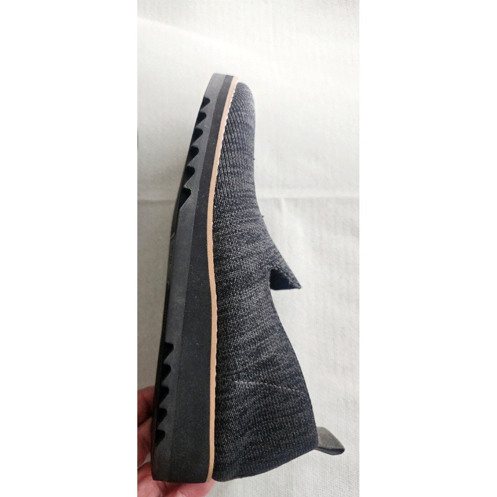 Eileen Fisher Size 6 Charcoal Gray Knit Slip On Loafer Flat Women 6 Platform - Picture 8 of 9